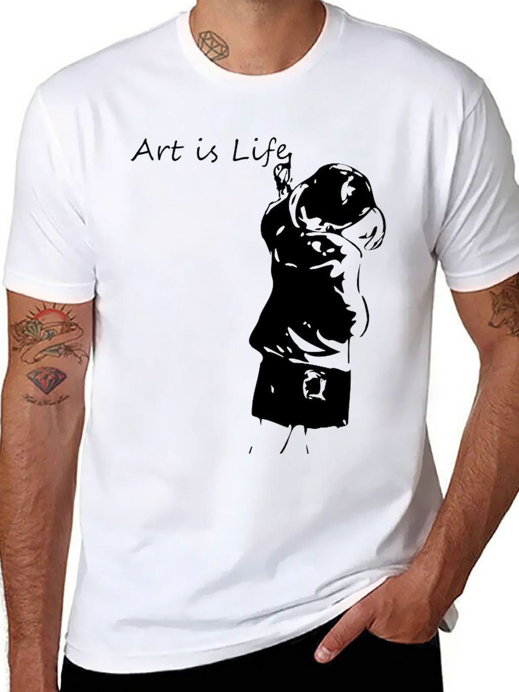 Art Is Life Black Graphic Tee product image 7
