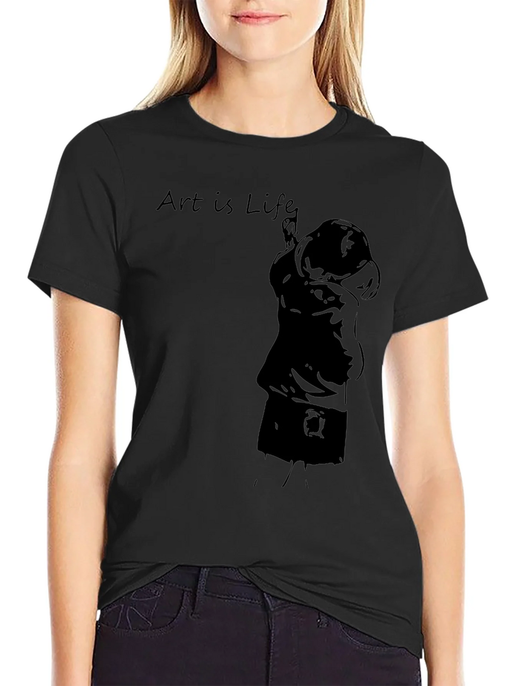 Art Is Life Black Graphic Tee product image 2