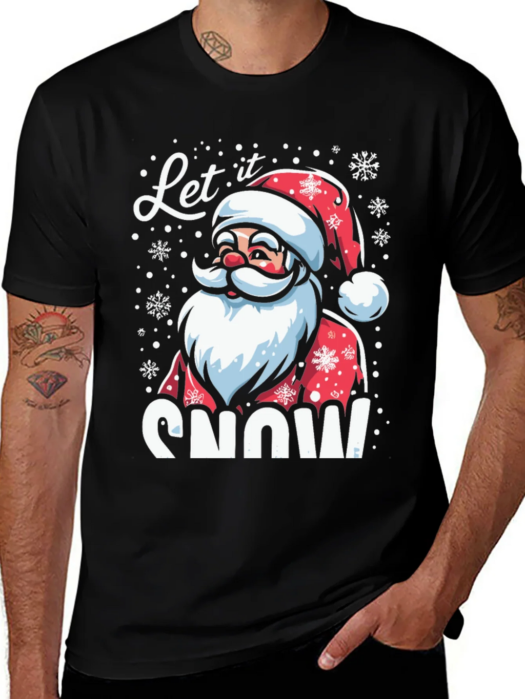 Let it Snow Santa Graphic T-Shirt product image 1