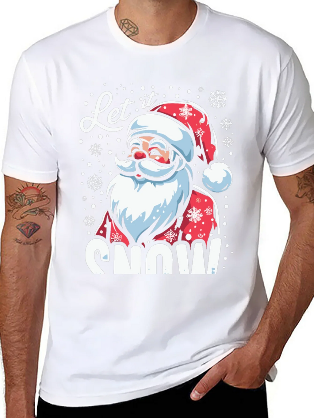 Let it Snow Santa Graphic T-Shirt product image 7