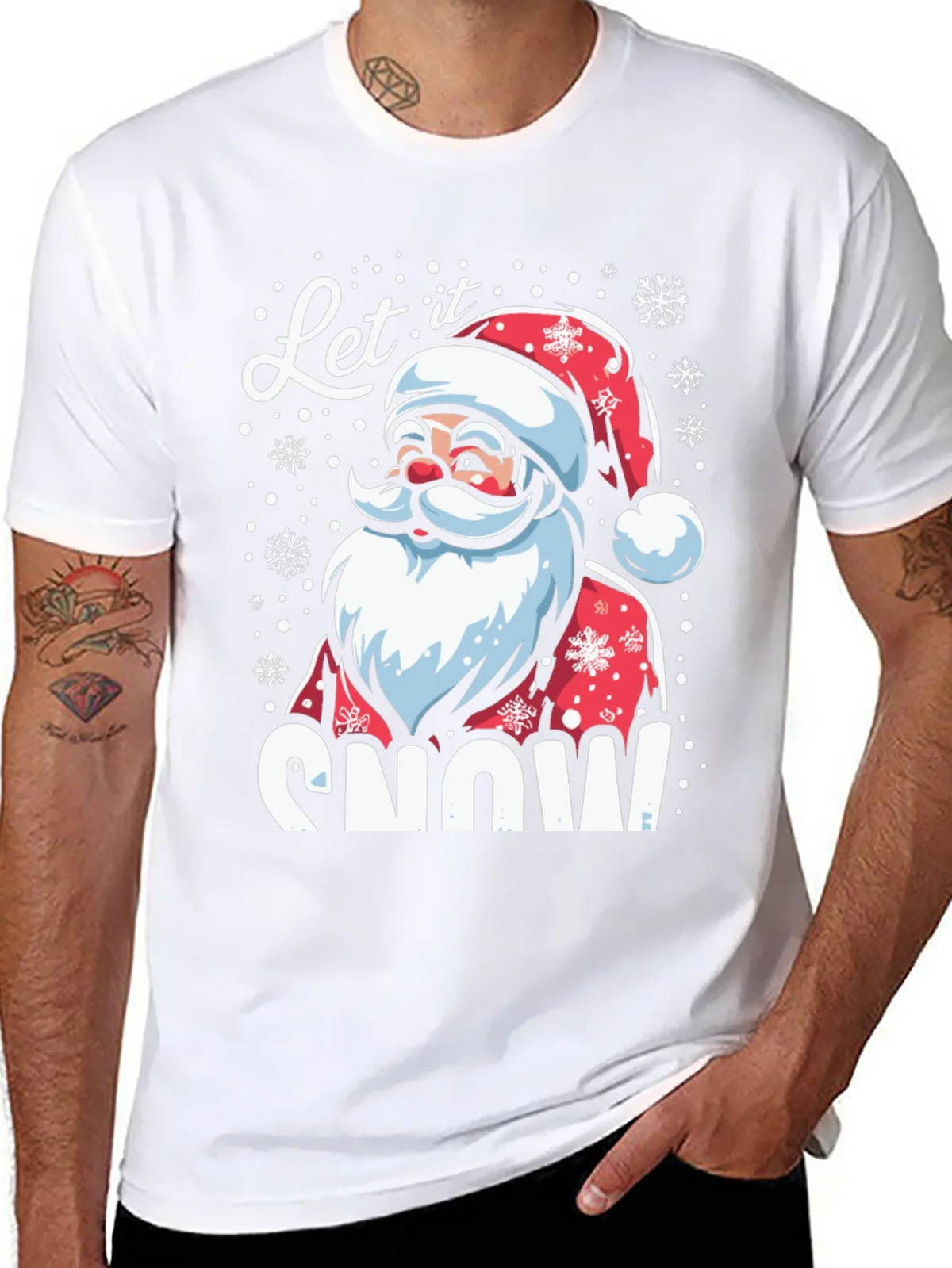 Let it Snow Santa Graphic T-Shirt product image 7