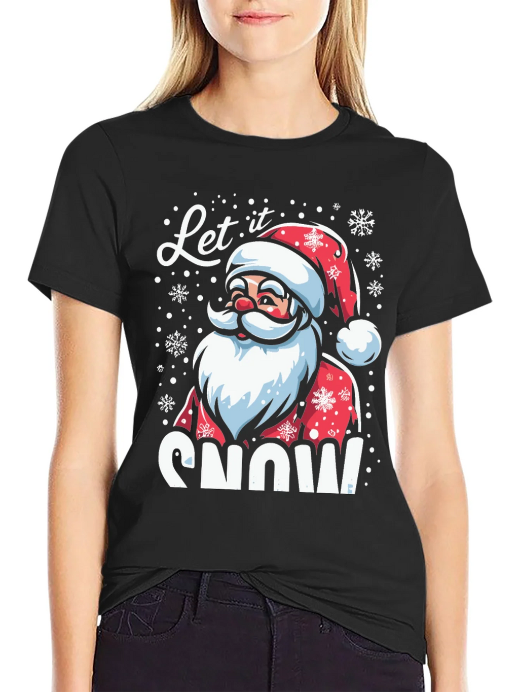 Let it Snow Santa Graphic T-Shirt product image 2