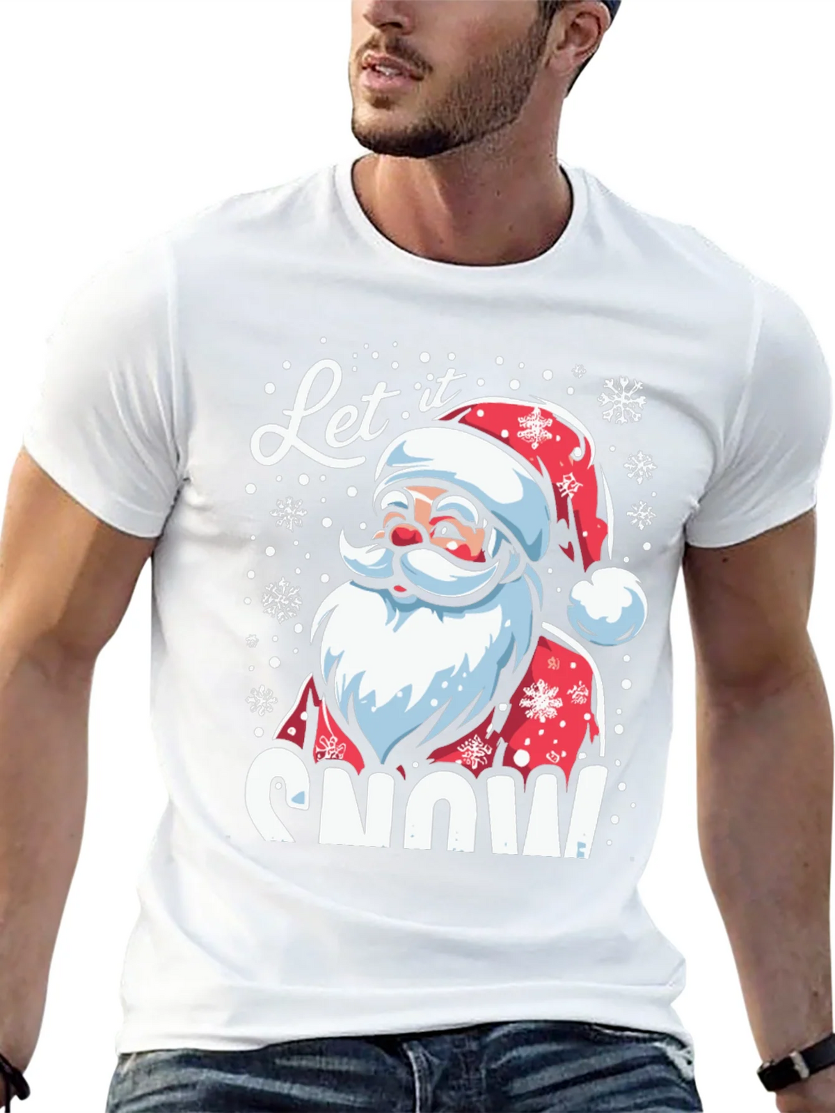 Let it Snow Santa Graphic T-Shirt product image 12