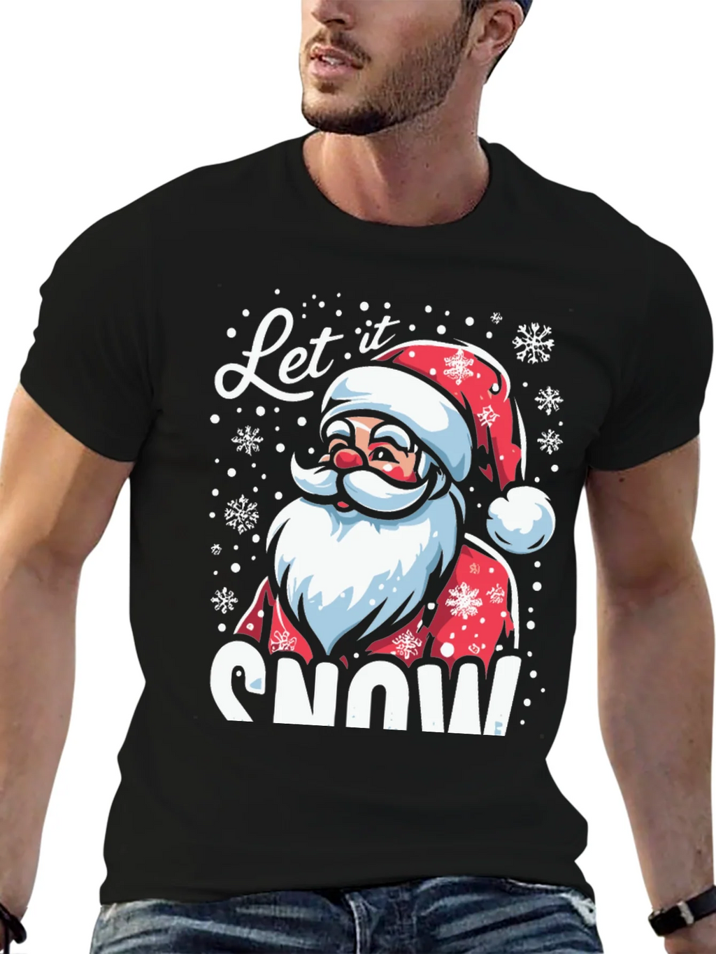 Let it Snow Santa Graphic T-Shirt product image 6