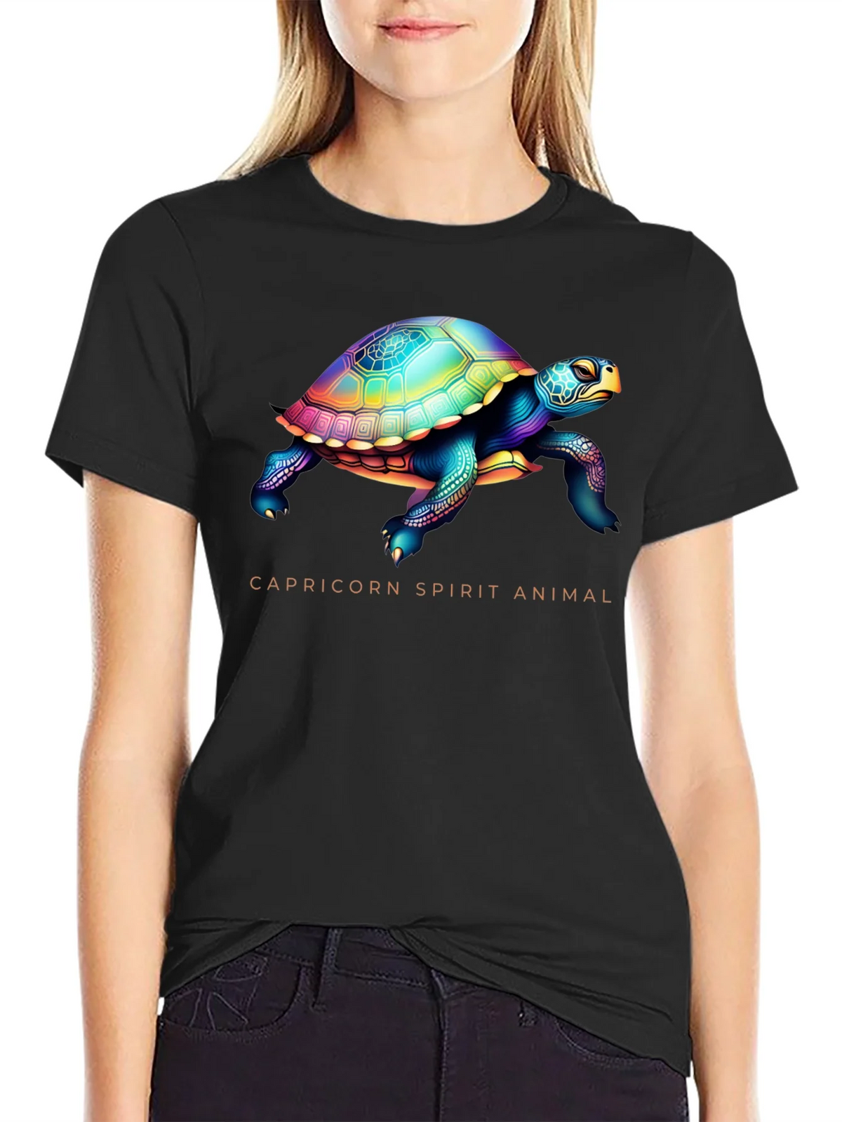 Capricorn Spirit Animal Turtle Graphic Tee product image 2