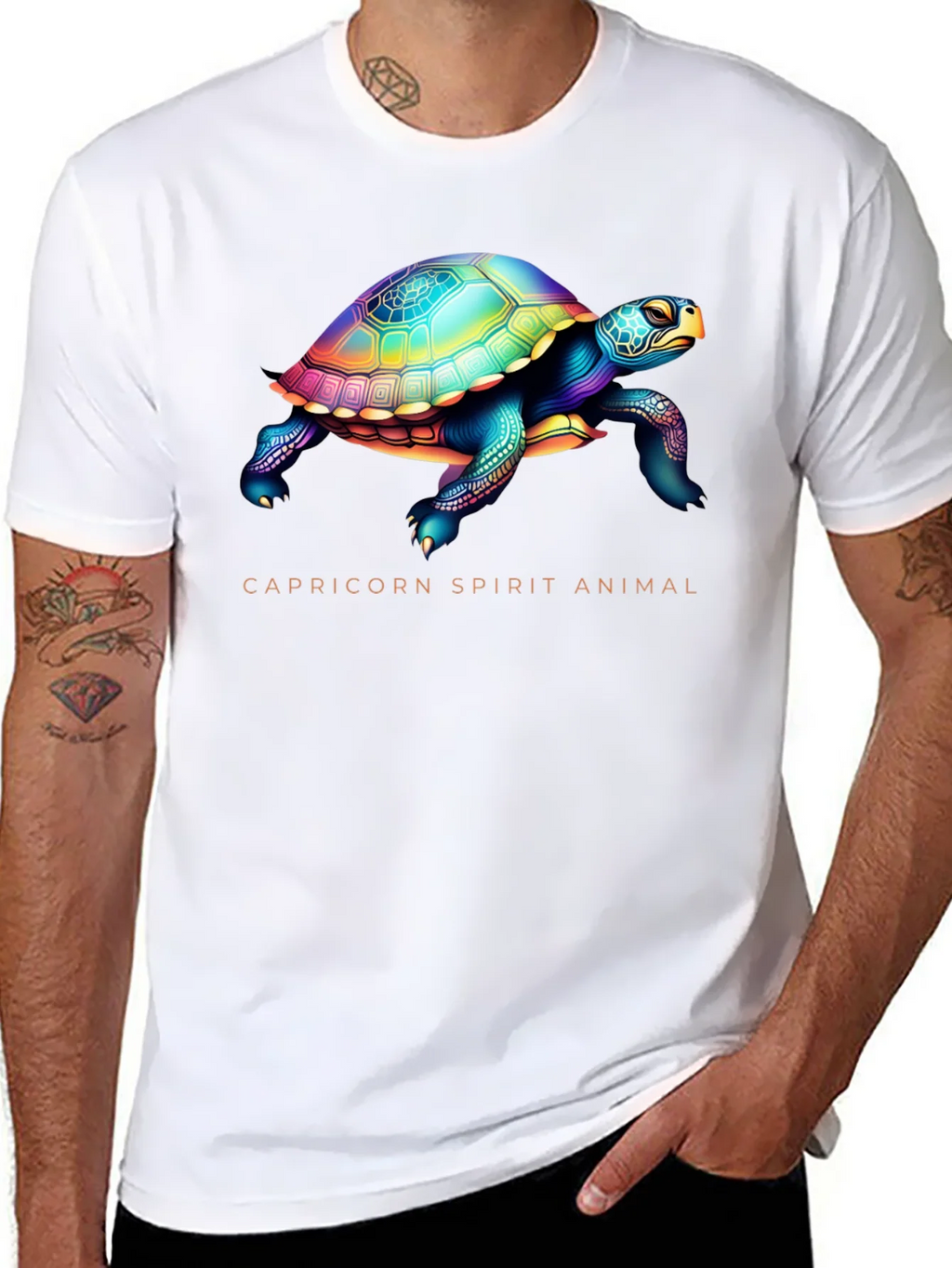 Capricorn Spirit Animal Turtle Graphic Tee product image 7