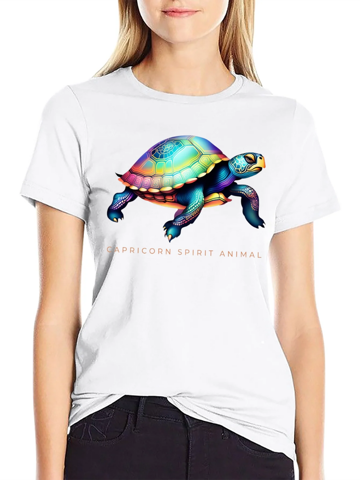 Capricorn Spirit Animal Turtle Graphic Tee product image 8