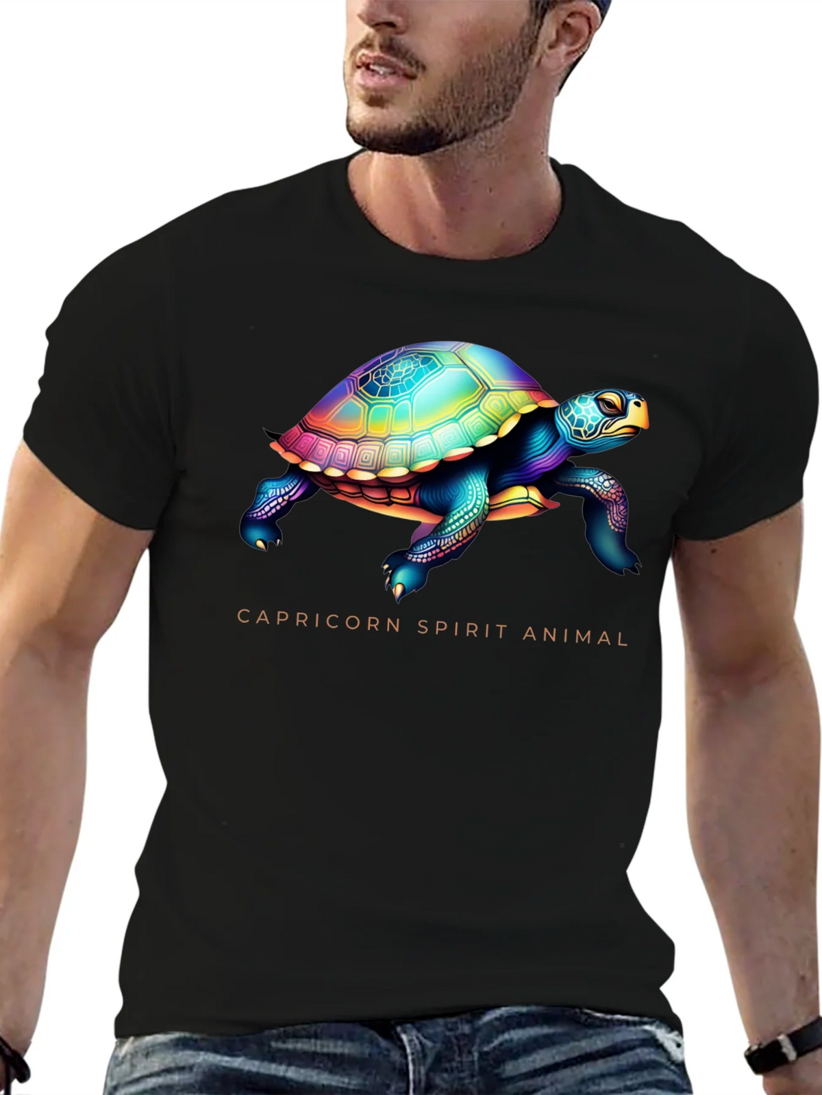 Capricorn Spirit Animal Turtle Graphic Tee product image 6
