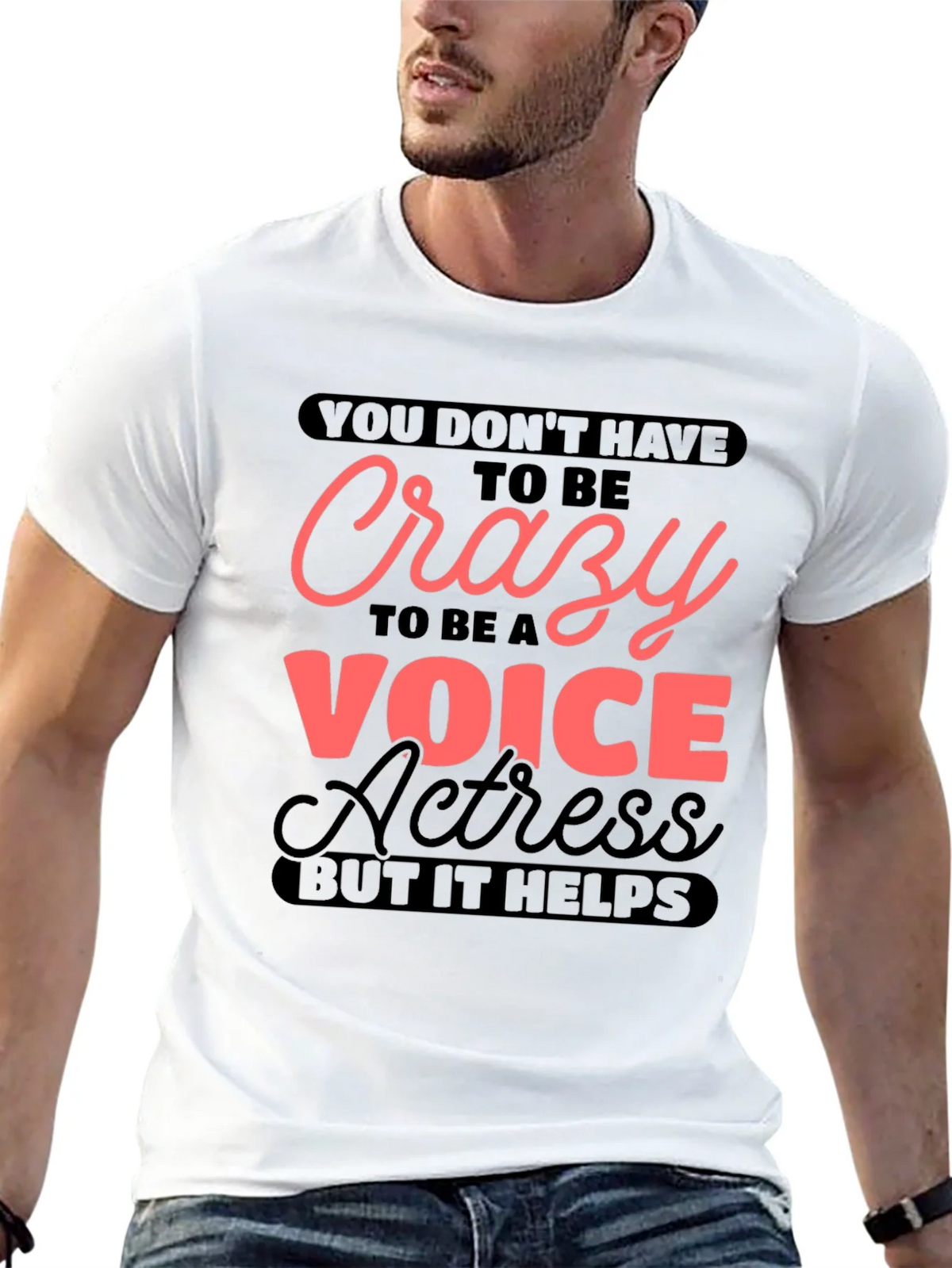 Crazy Voice Actress Graphic T-Shirt product image 4