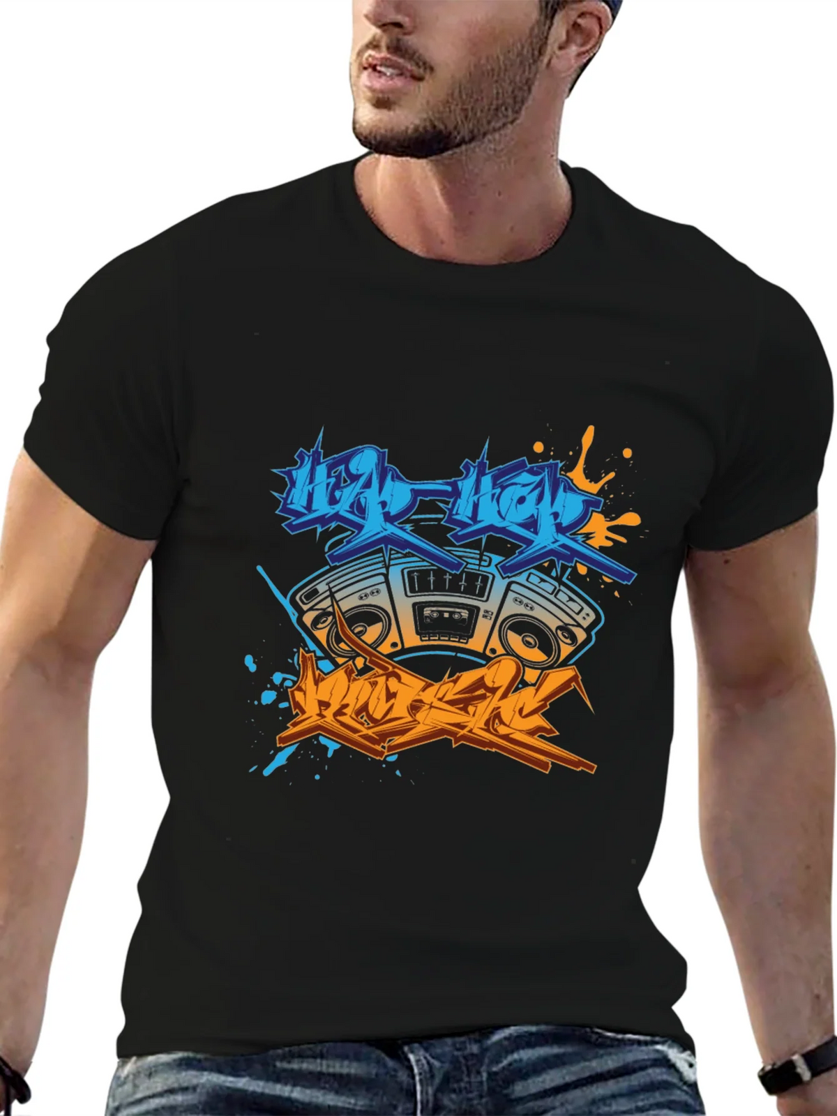 Hip Hop Boombox Graphic Tee product image 6