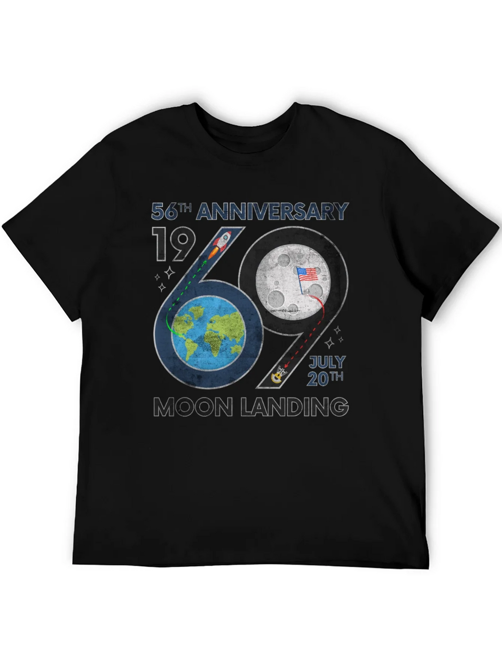 Moon Landing 56th Anniversary Graphic T-Shirt product image 8