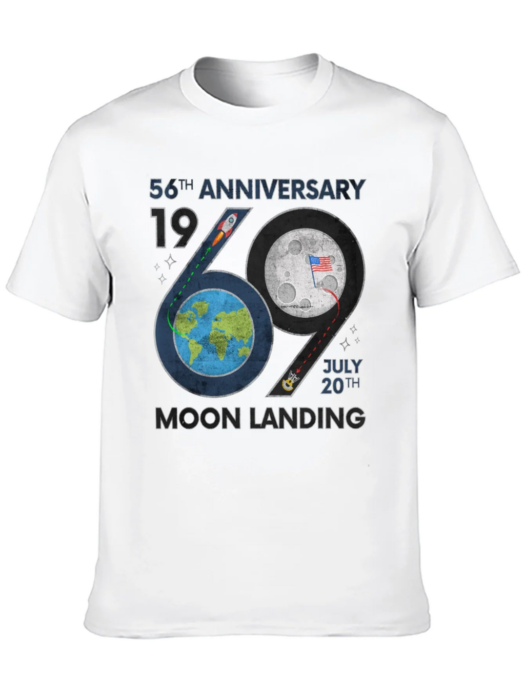 Moon Landing 56th Anniversary Graphic T-Shirt product image 12