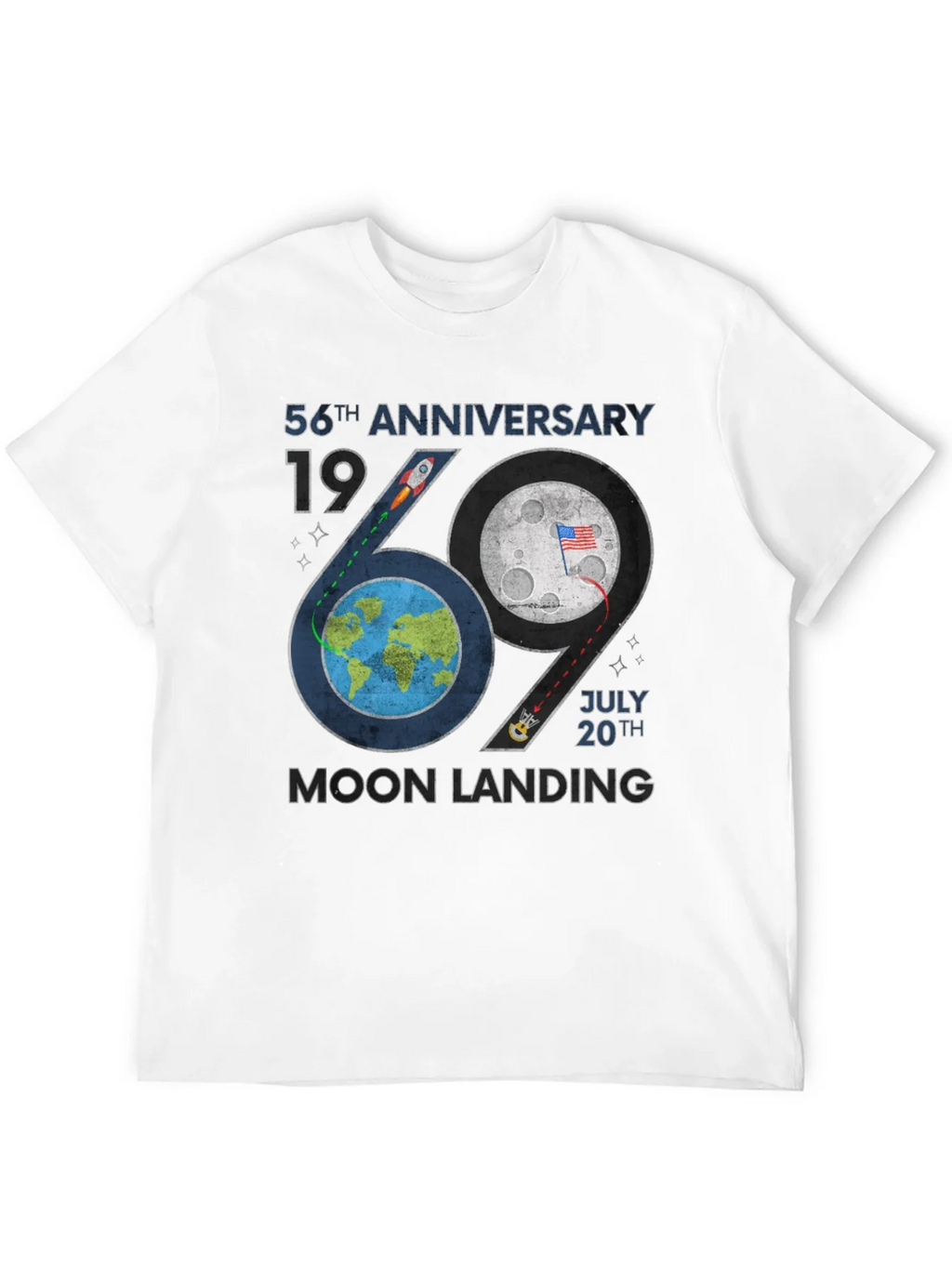 Moon Landing 56th Anniversary Graphic T-Shirt product image 3