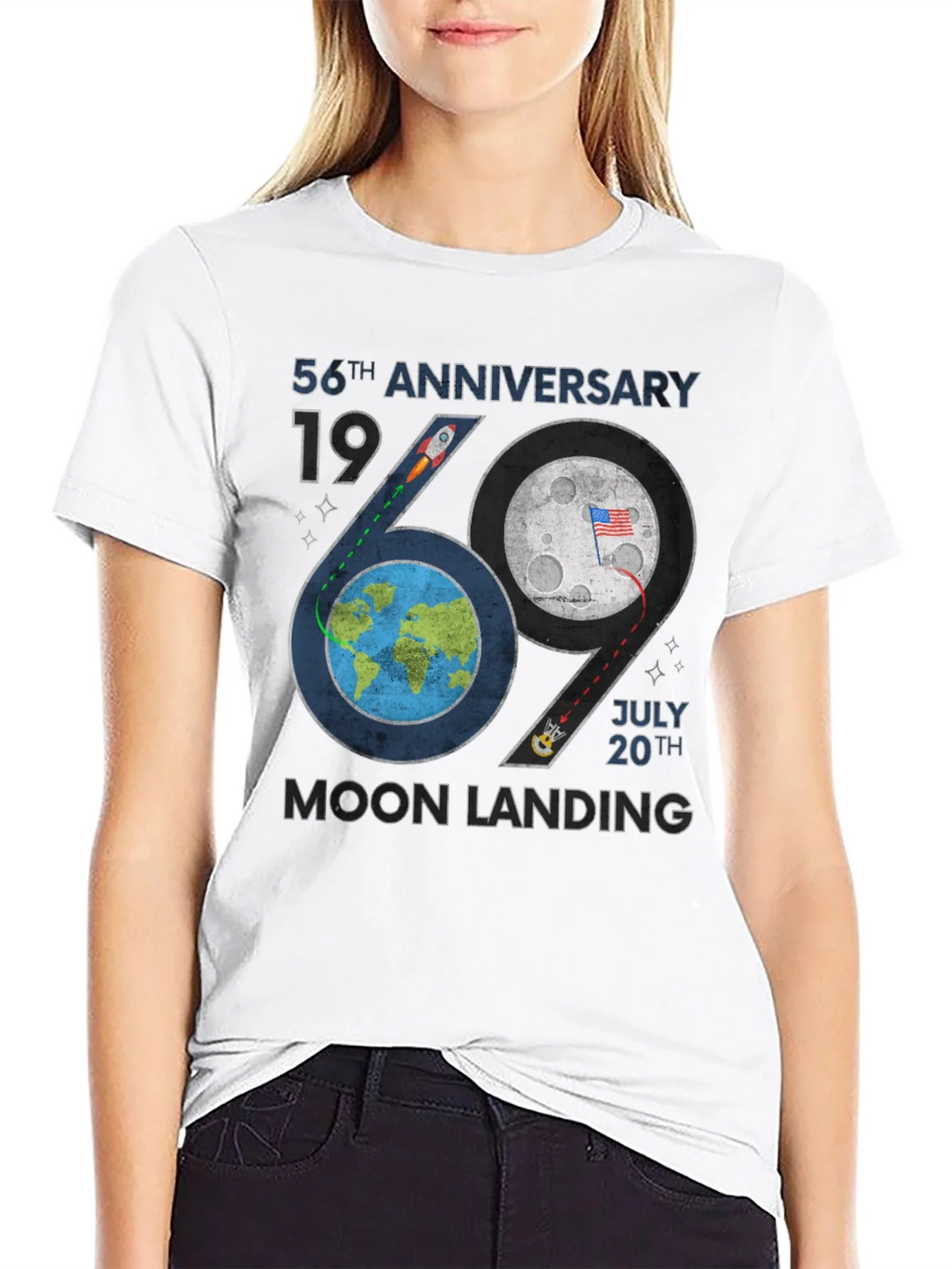 Moon Landing 56th Anniversary Graphic T-Shirt product image 11