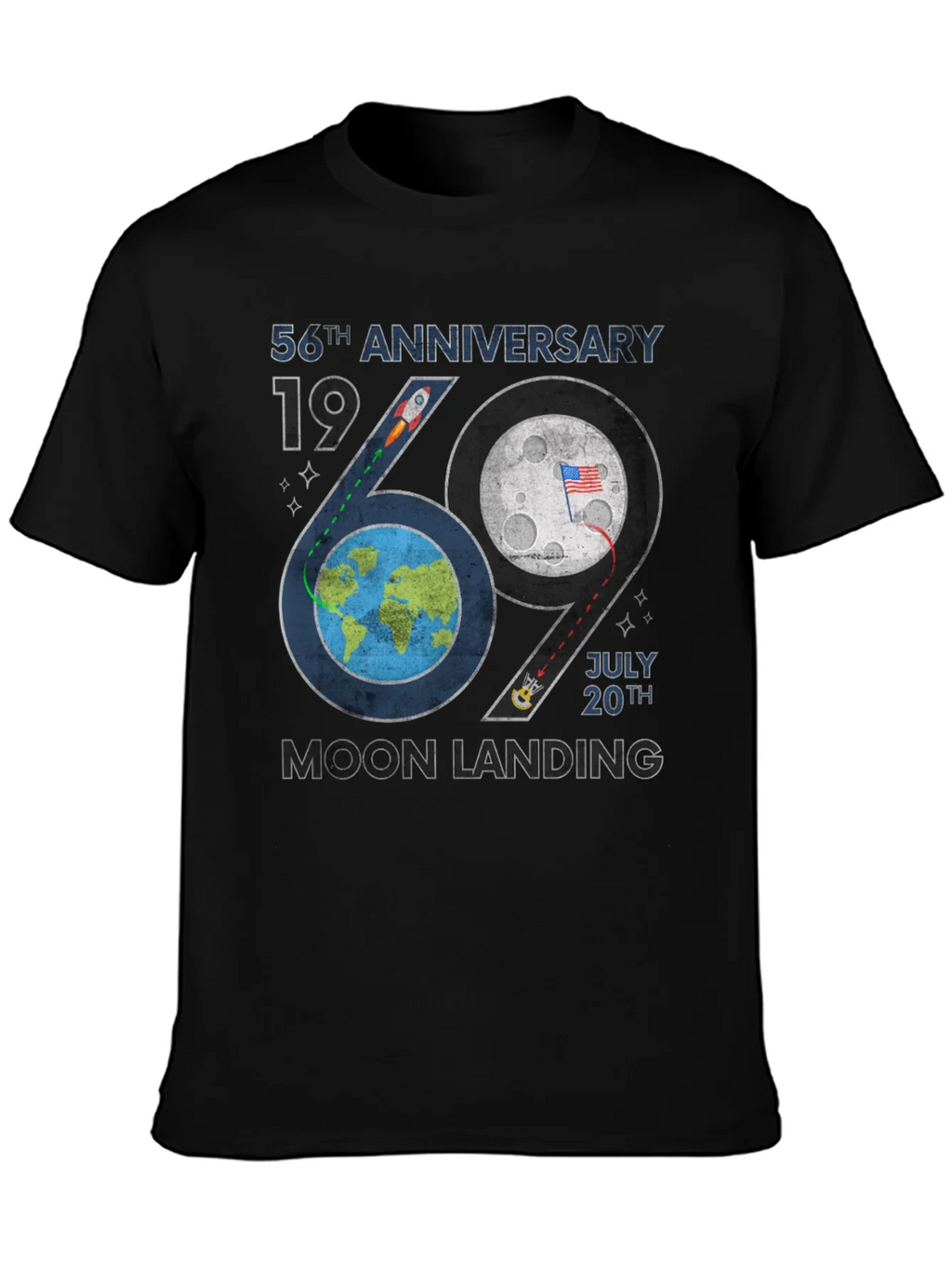 Moon Landing 56th Anniversary Graphic T-Shirt product image 6