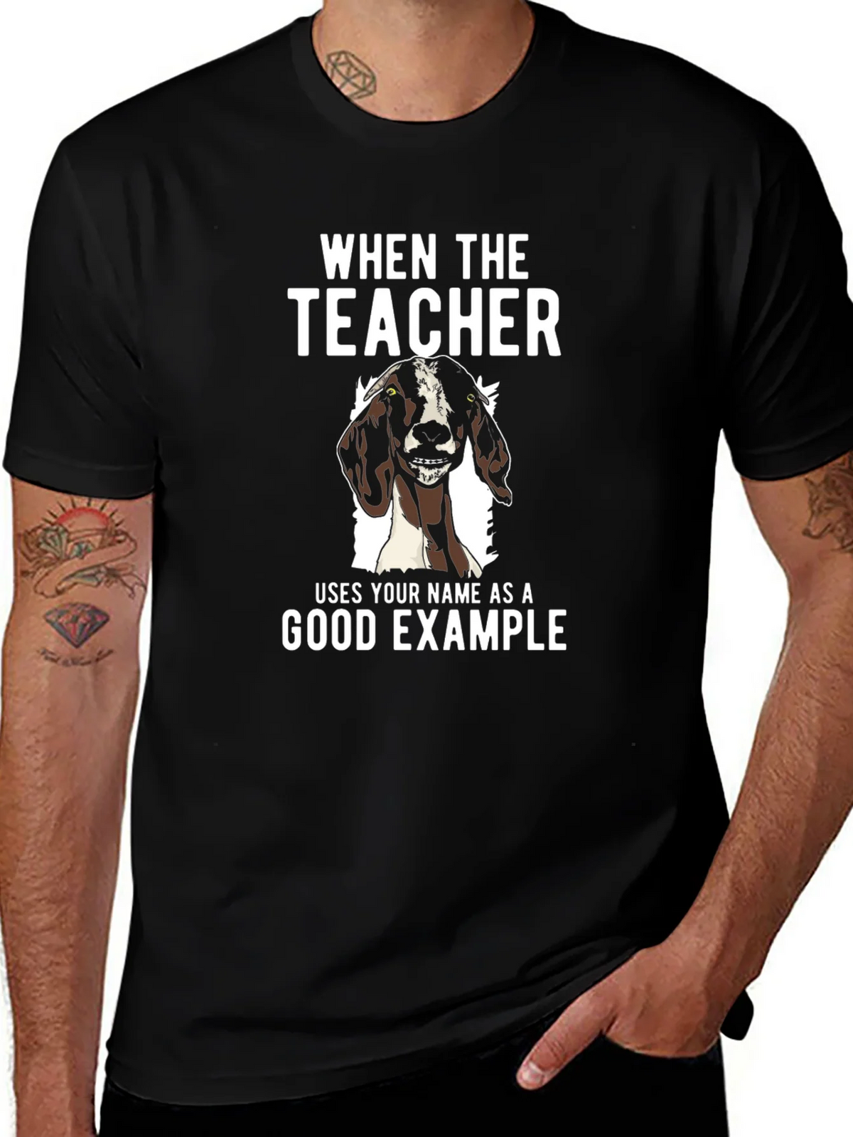 Goat Good Example Tee - Funny Teacher Gift product image 1