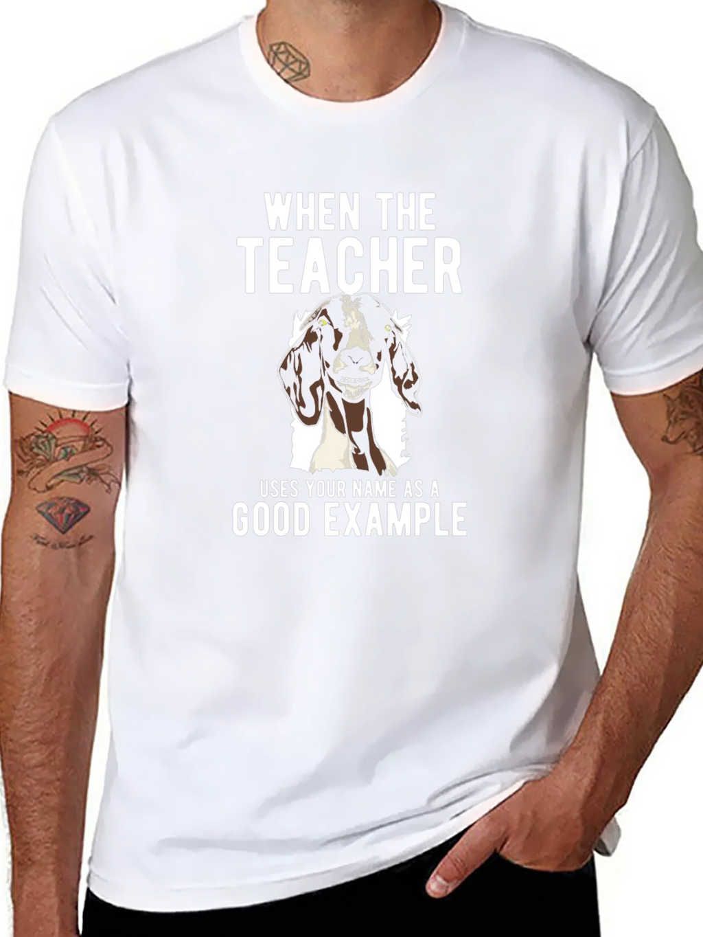 Goat Good Example Tee - Funny Teacher Gift product image 7