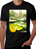Lily Pad Pond Art T-Shirt - Natures Beauty product image 1