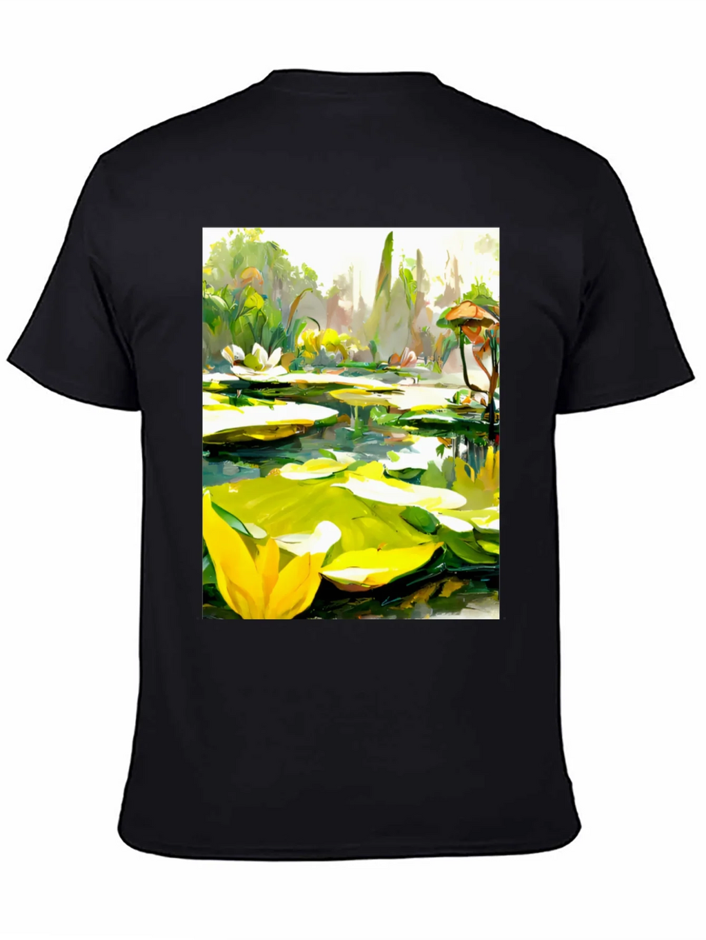Lily Pad Pond Art T-Shirt - Natures Beauty product image 4
