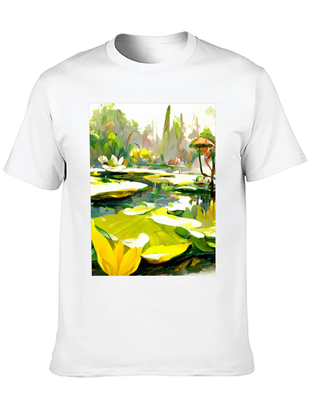 Lily Pad Pond Art T-Shirt - Natures Beauty product image 9