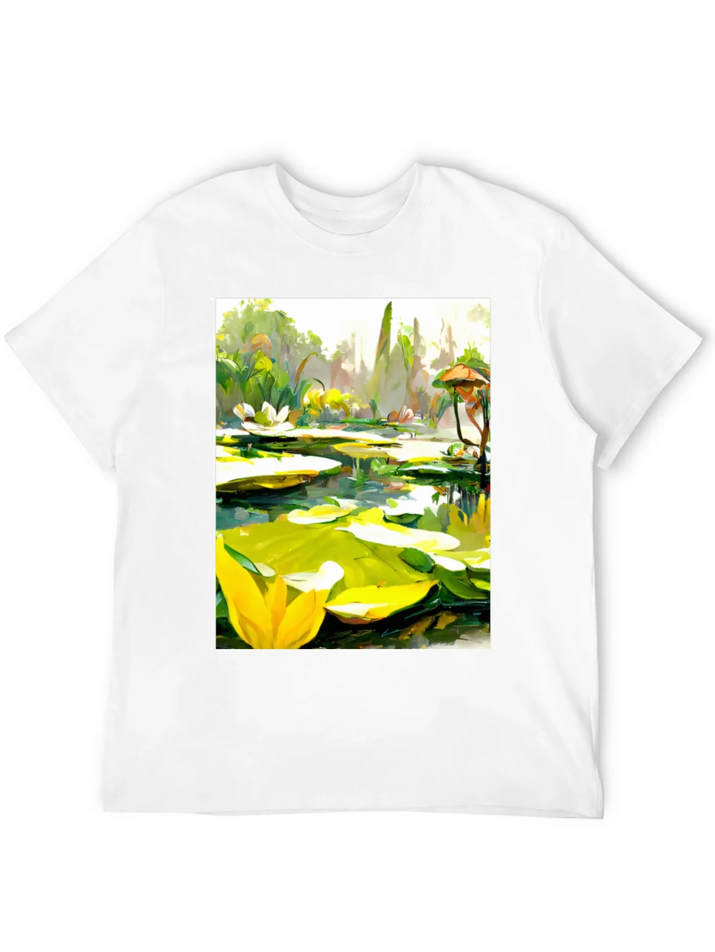 Lily Pad Pond Art T-Shirt - Natures Beauty product image 11