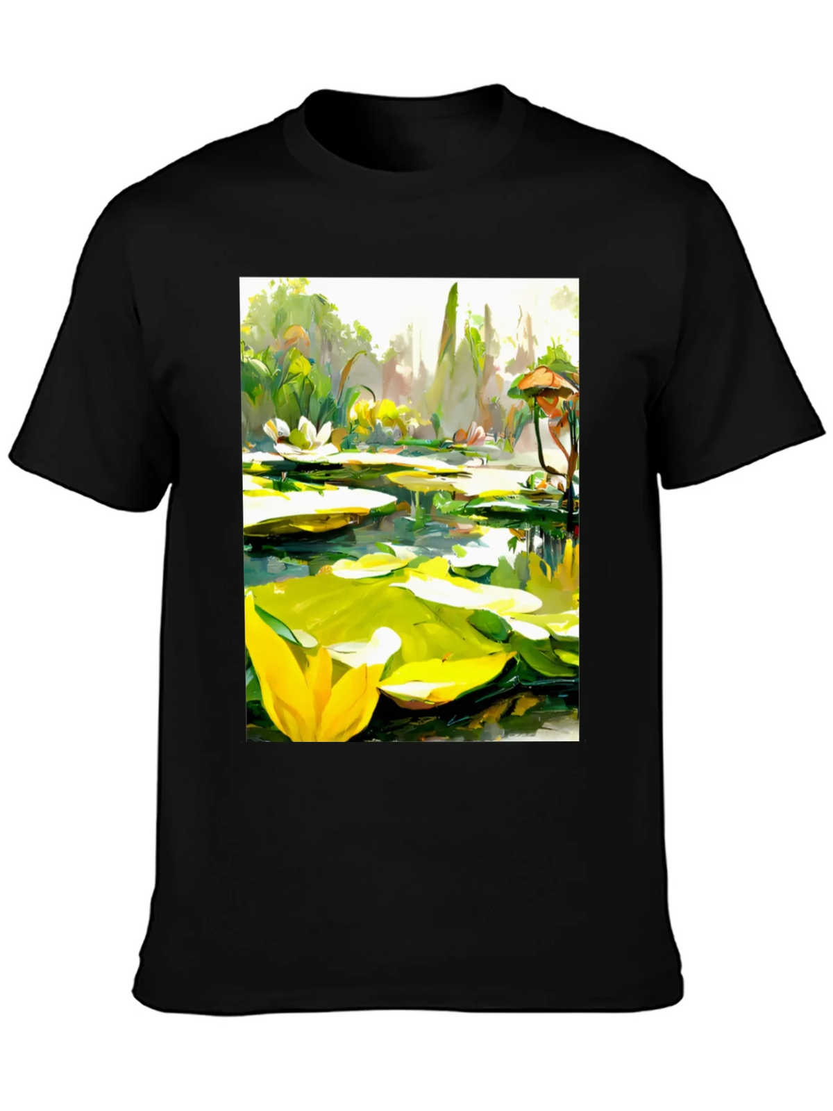 Lily Pad Pond Art T-Shirt - Natures Beauty product image 3