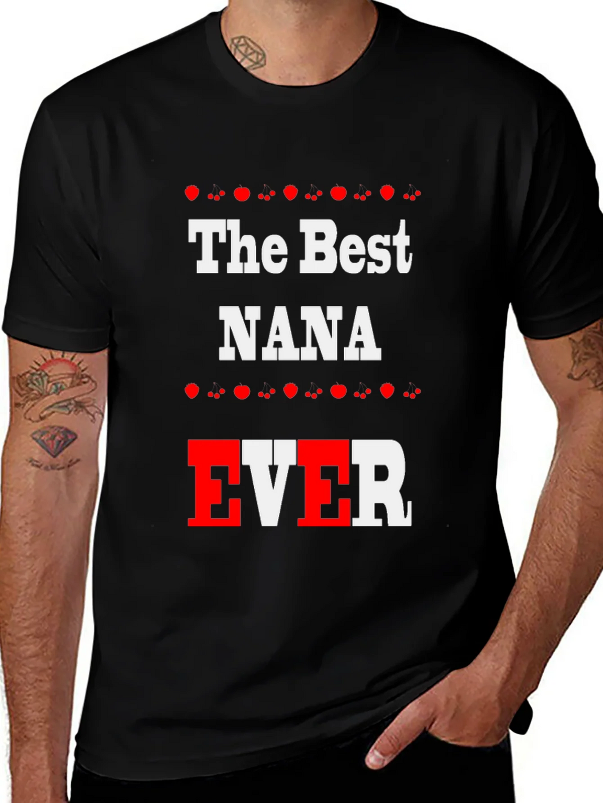 The Best NANA EVER Black T-Shirt product image 1