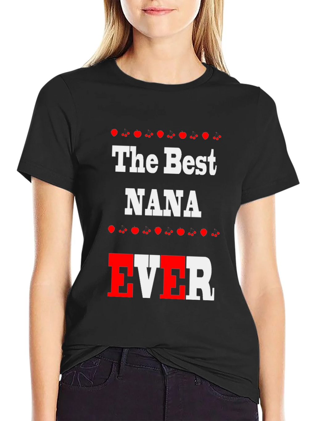 The Best NANA EVER Black T-Shirt product image 5
