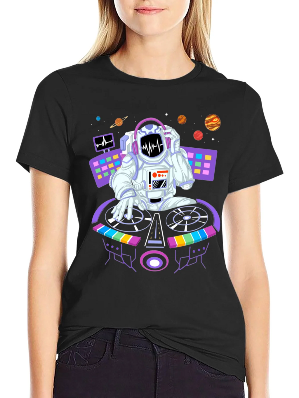 DJ Astronaut Graphic Tee - Space Beats Shirt product image 2
