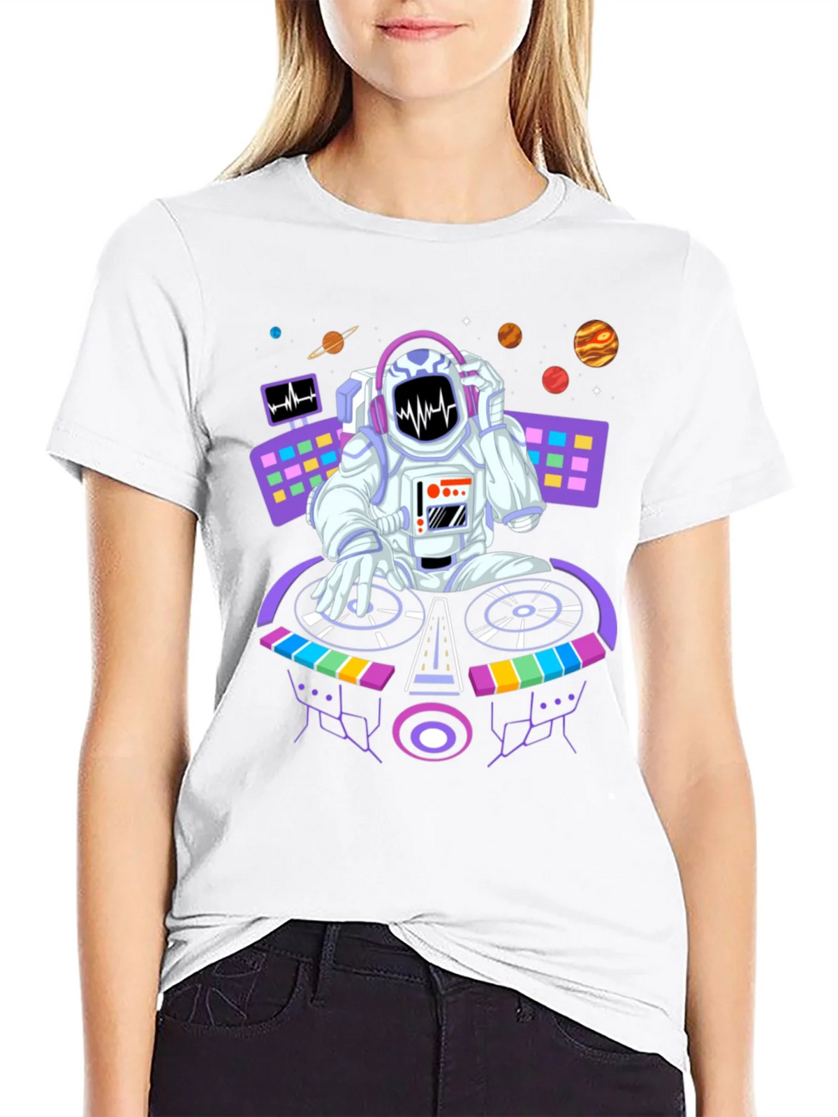 DJ Astronaut Graphic Tee - Space Beats Shirt product image 8