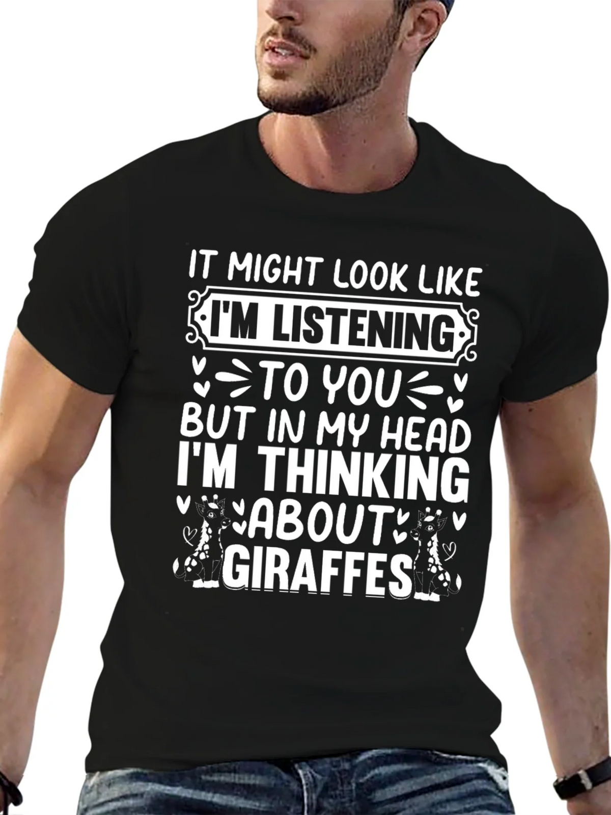 Giraffe Mind T-Shirt: Funny Listening Graphic Tee product image 9