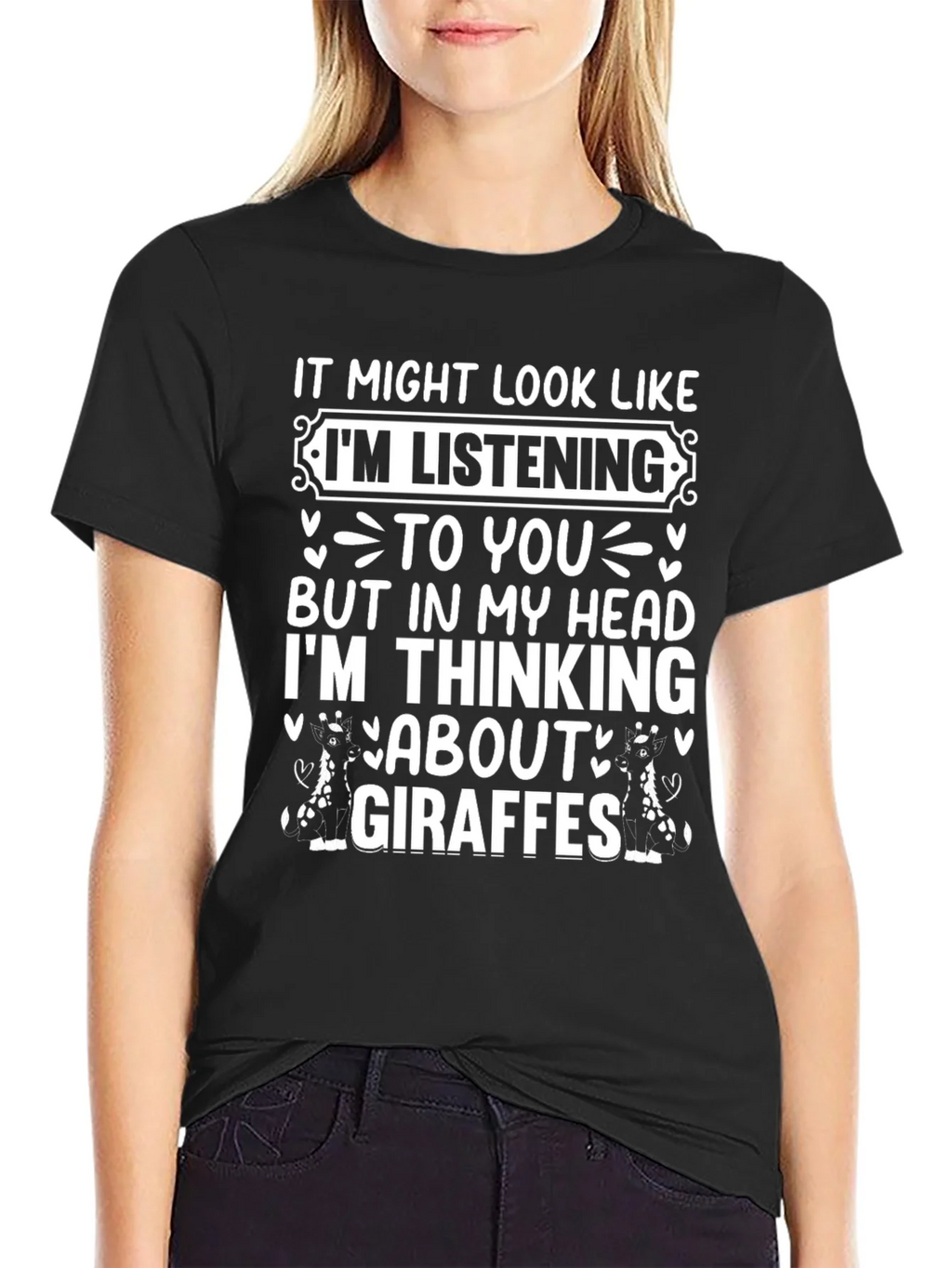 Giraffe Mind T-Shirt: Funny Listening Graphic Tee product image 5