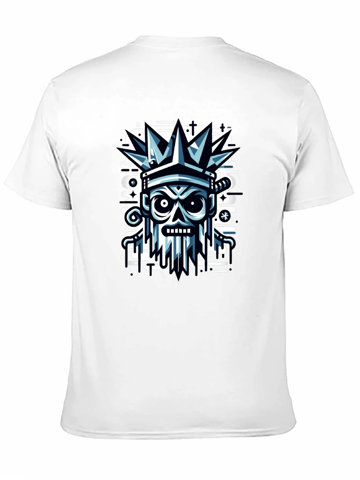 Edgy Skull Crown Graphic Tee - Black product image 10