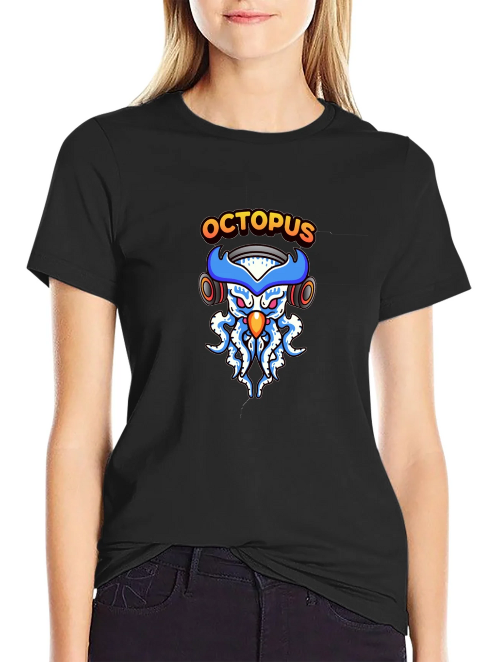 Octopus DJ Black T-Shirt product image 5