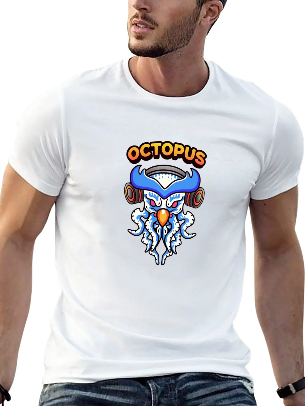 Octopus DJ Black T-Shirt product image 4