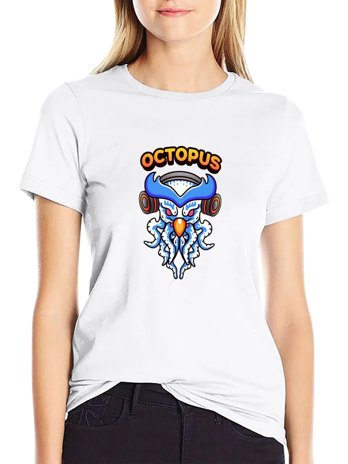 Octopus DJ Black T-Shirt product image 11