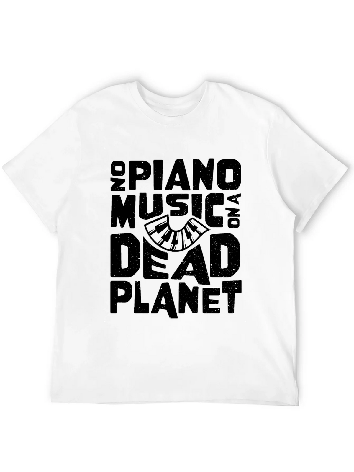 No Piano Music On A Dead Planet Black T-Shirt product image 11