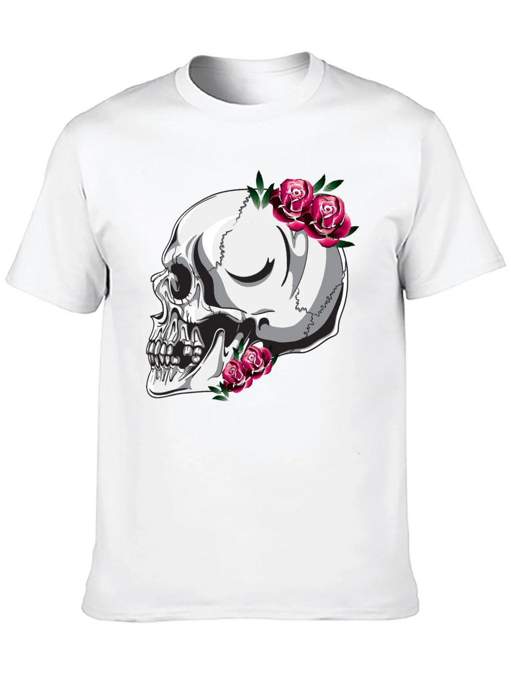 Skull and Roses Graphic T-Shirt - Black product image 12