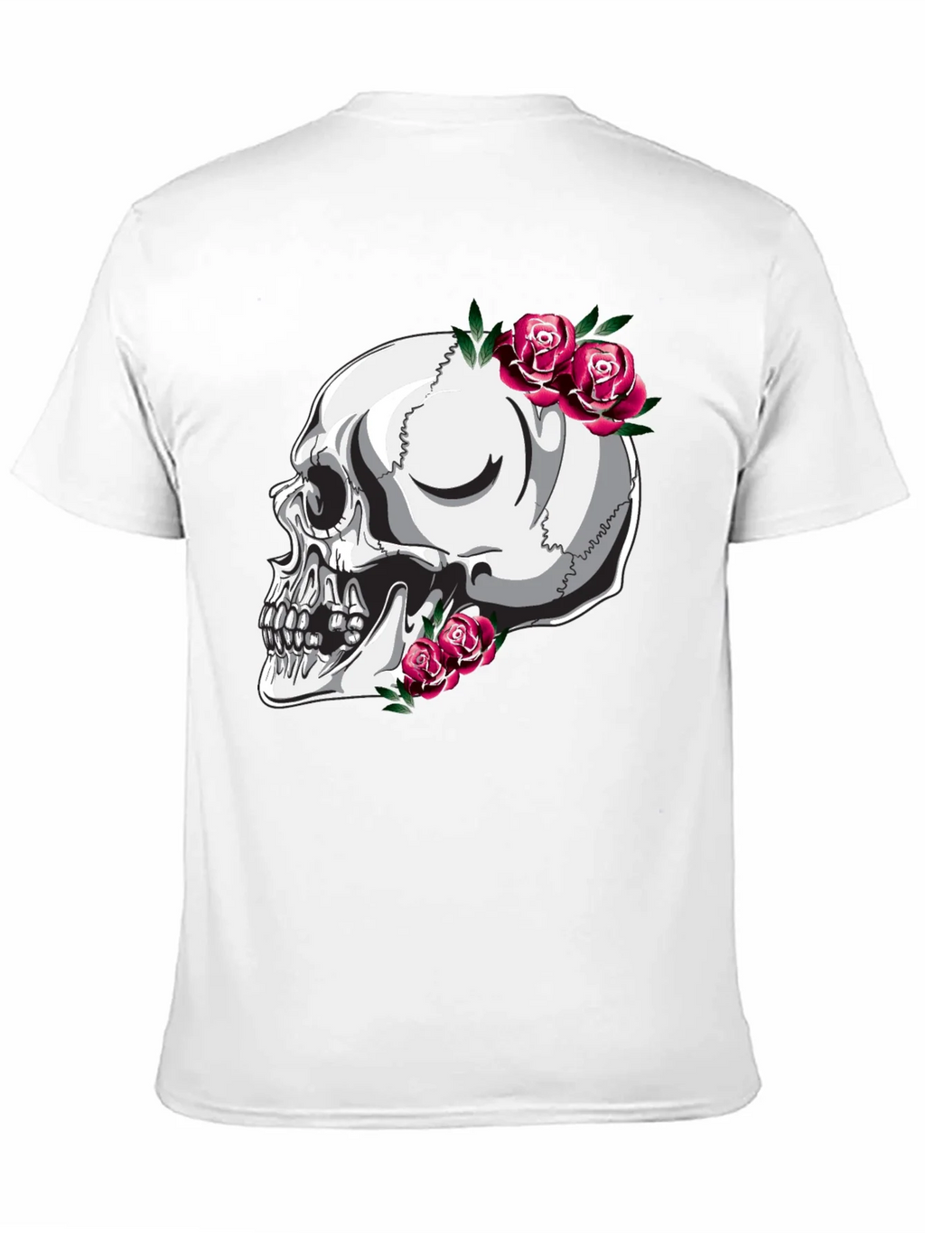 Skull and Roses Graphic T-Shirt - Black product image 2