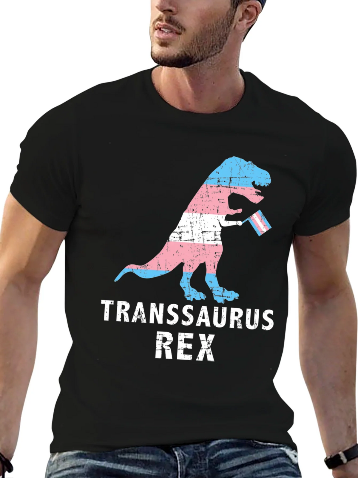 Transsaurus Rex T-Shirt - LGBTQ+ Pride Dinosaur Tee product image 9
