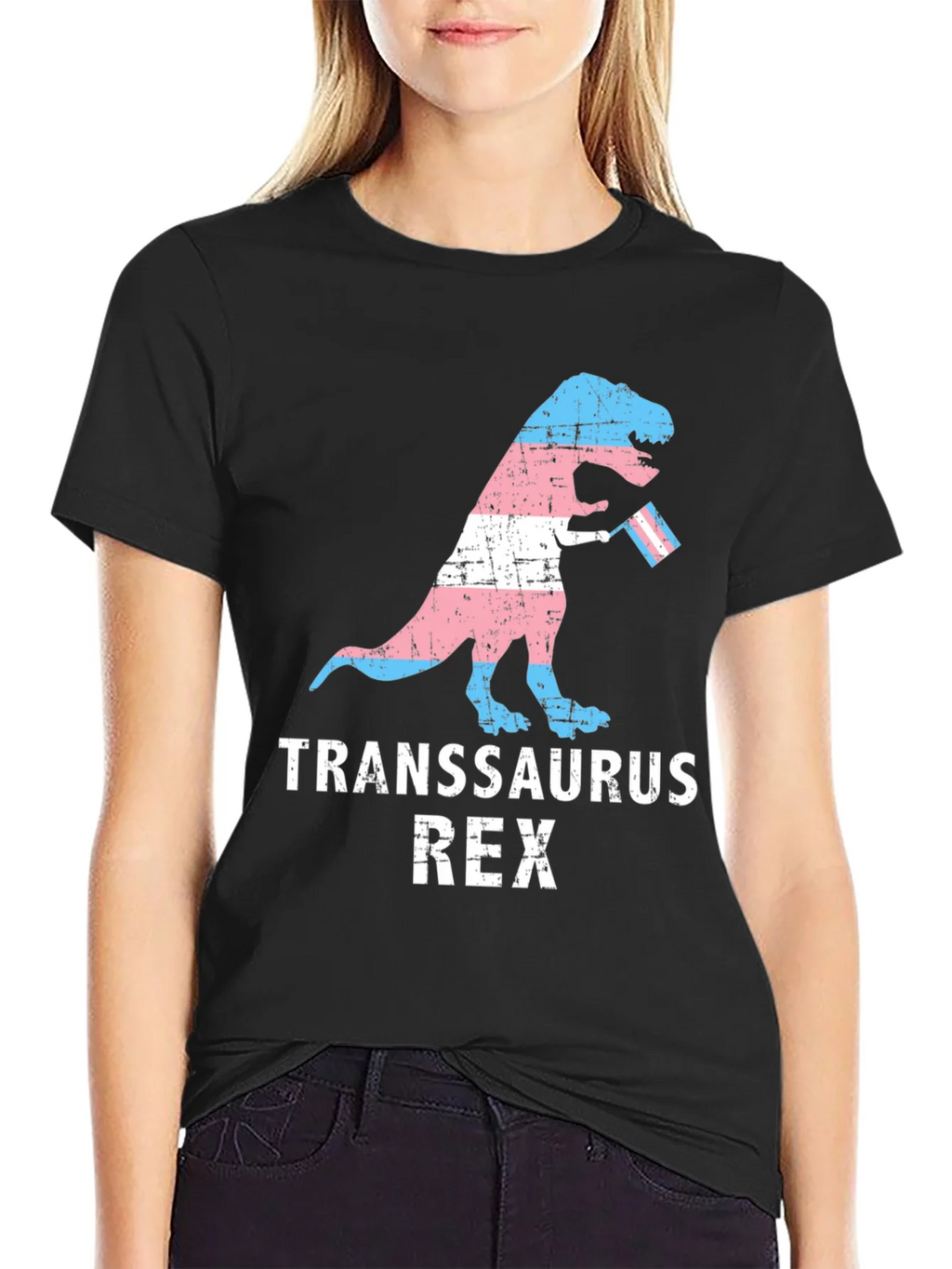 Transsaurus Rex T-Shirt - LGBTQ+ Pride Dinosaur Tee product image 5