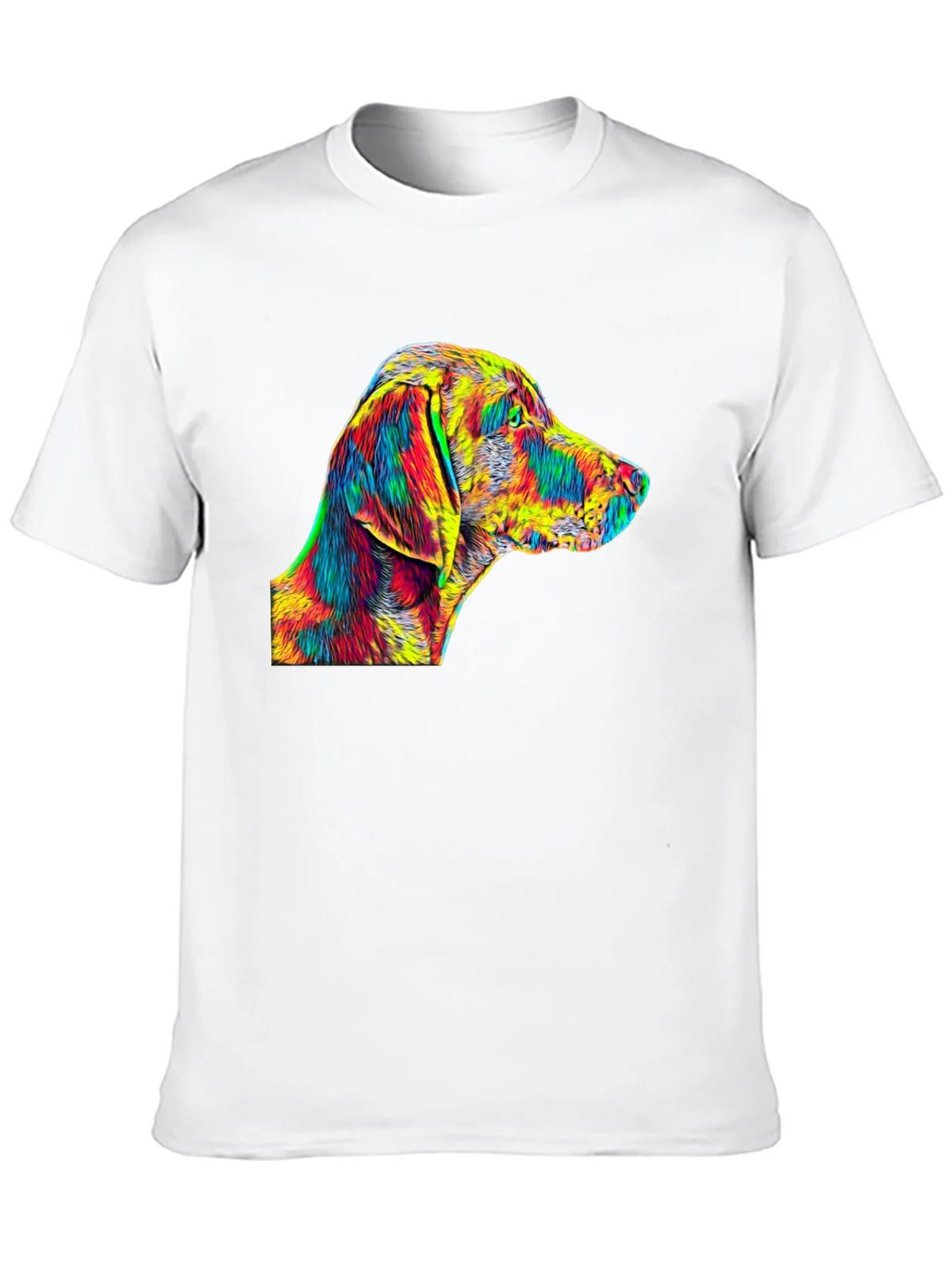Vibrant Dog Art Black T-Shirt product image 12