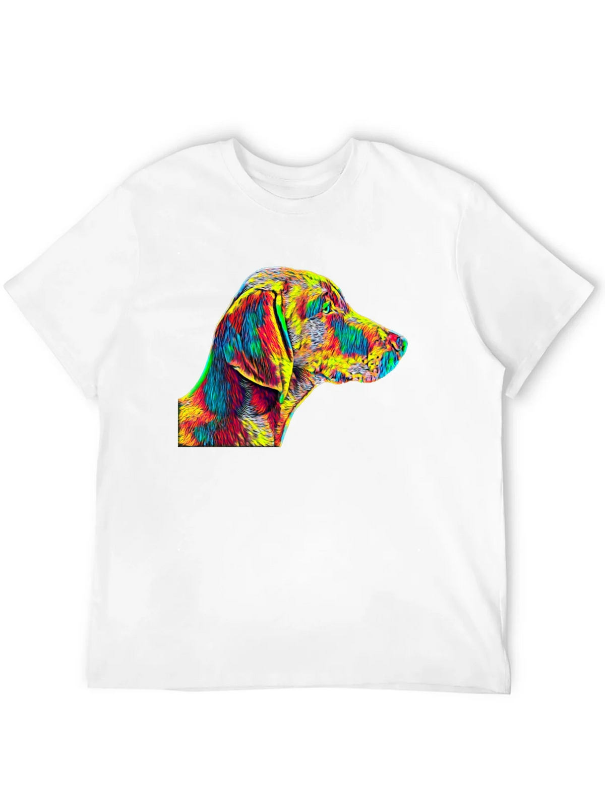 Vibrant Dog Art Black T-Shirt product image 3