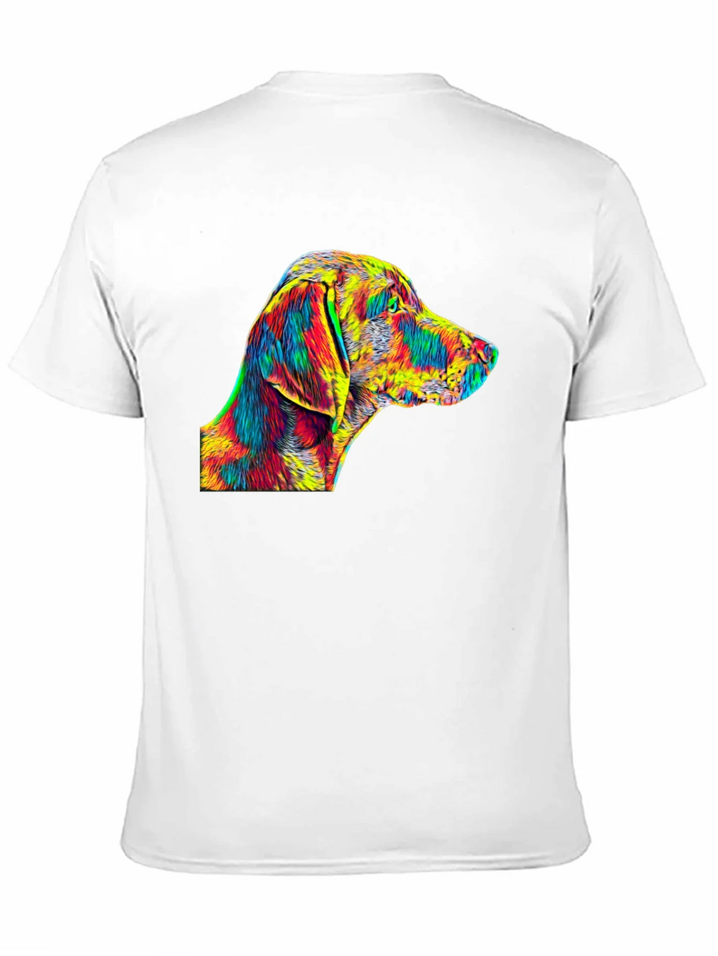 Vibrant Dog Art Black T-Shirt product image 2