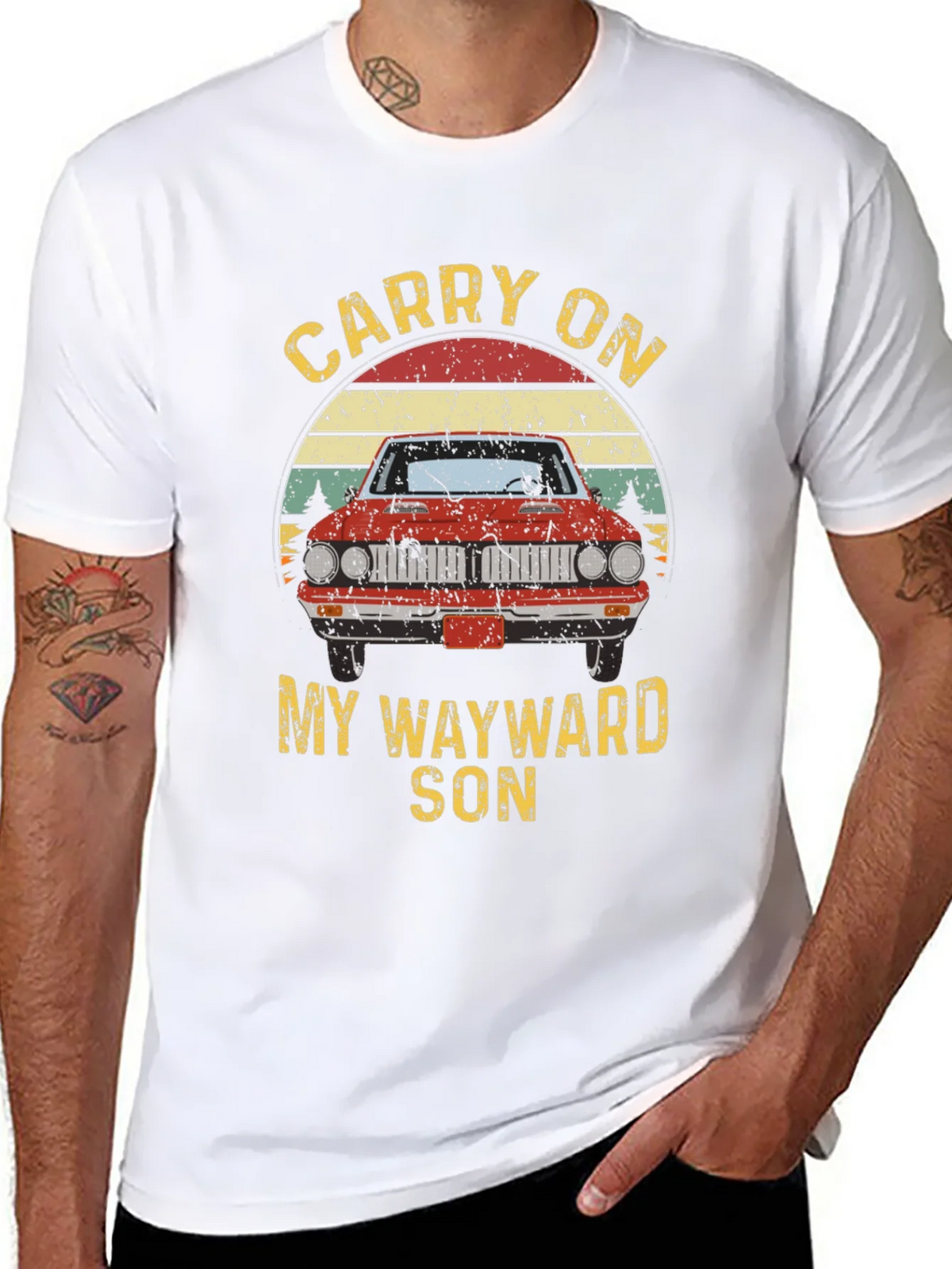Carry On Wayward Son Graphic T-Shirt - Classic Car Design product image 7