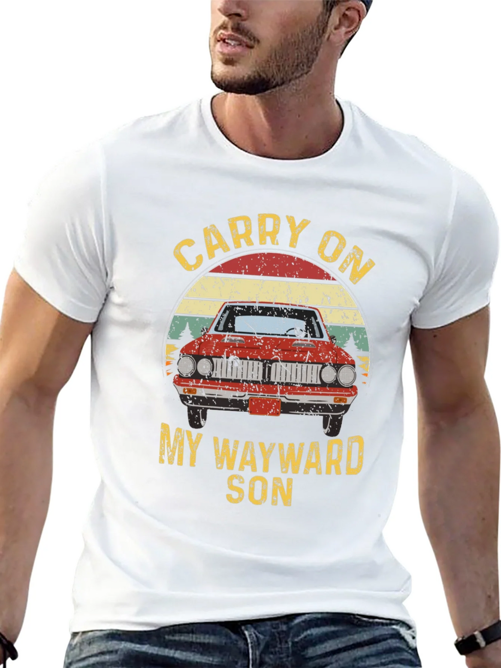 Carry On Wayward Son Graphic T-Shirt - Classic Car Design product image 12
