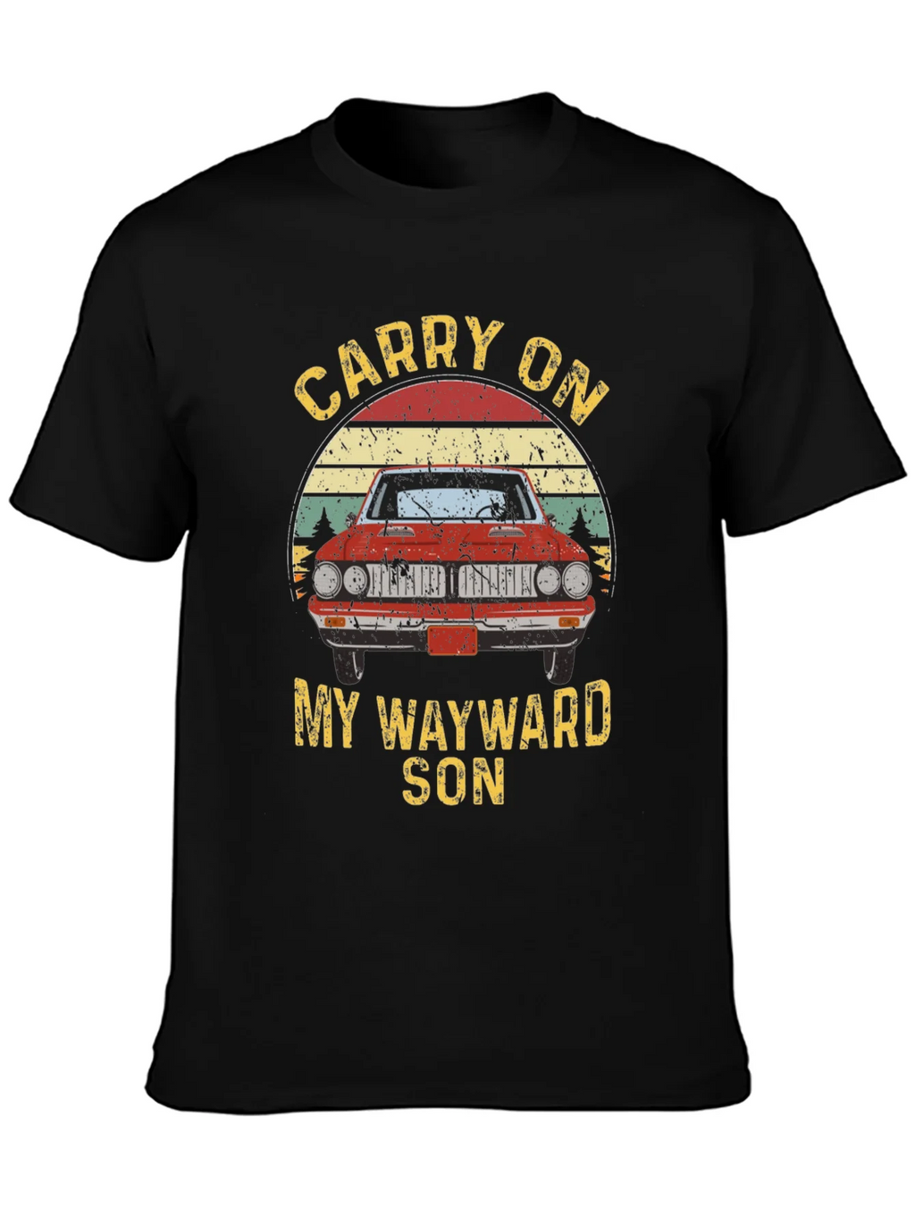 Carry On Wayward Son Graphic T-Shirt - Classic Car Design product image 3
