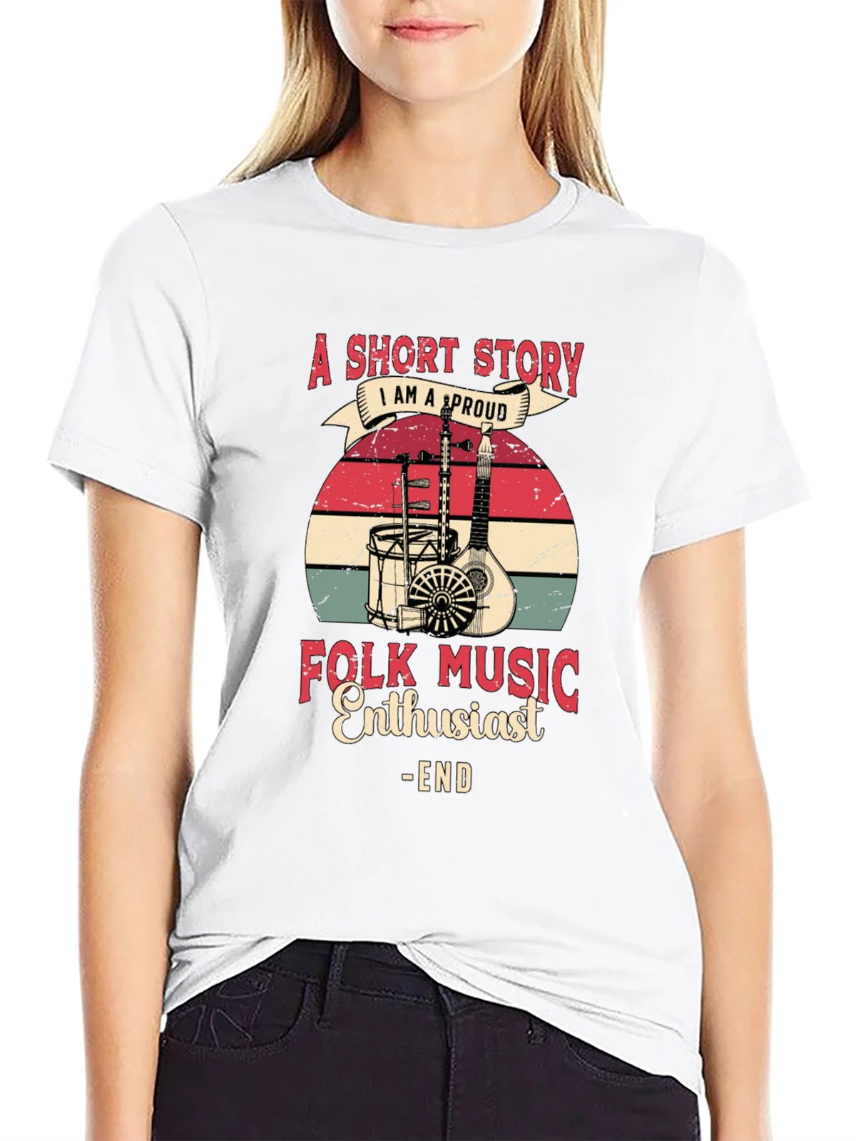Folk Music Enthusiast Graphic Tee product image 11