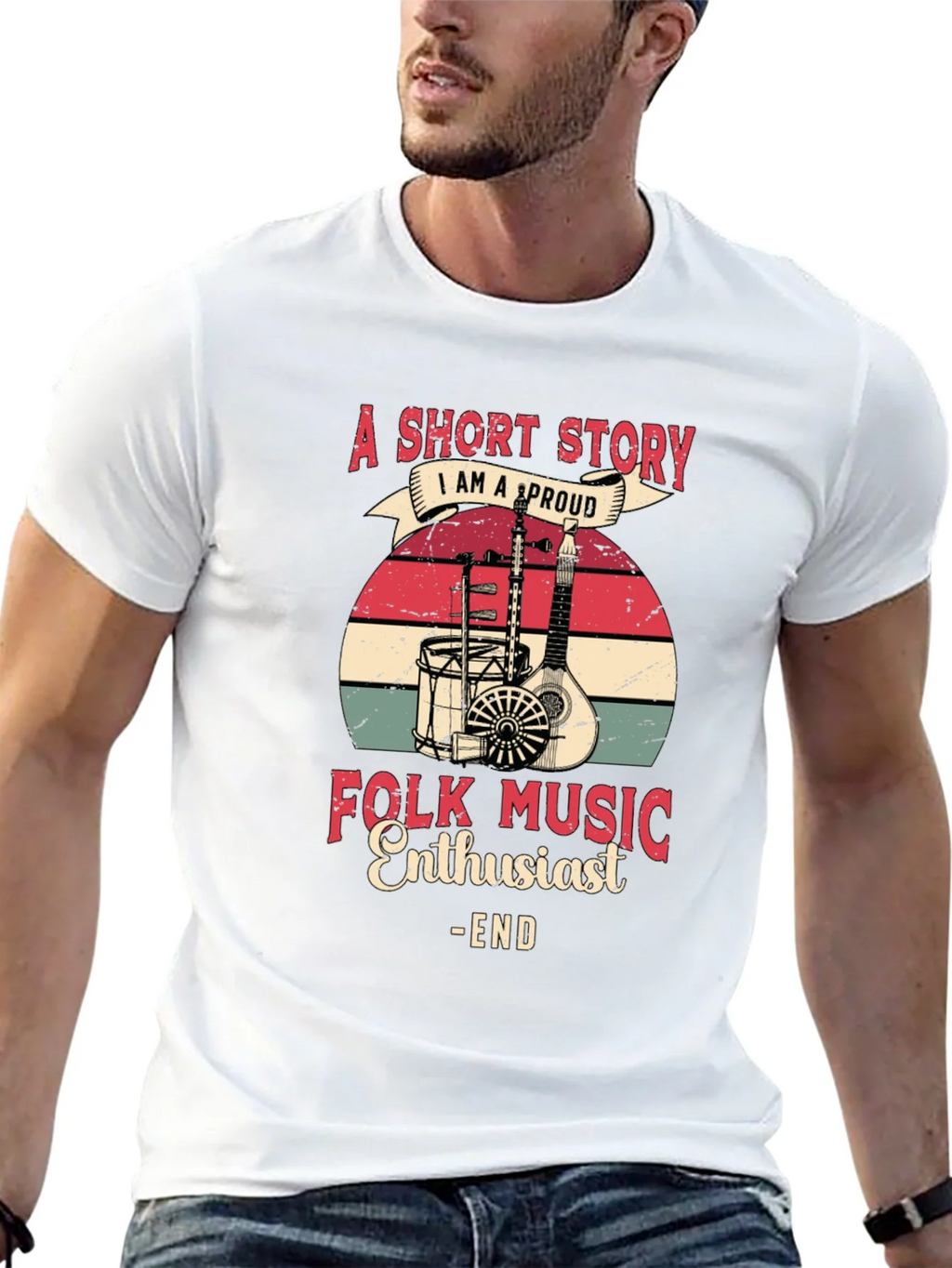 Folk Music Enthusiast Graphic Tee product image 4