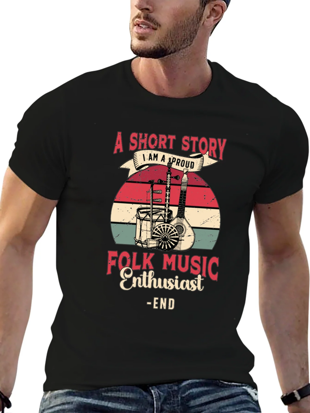 Folk Music Enthusiast Graphic Tee product image 9